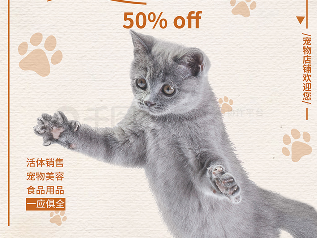 萌寵傾心 棕色可愛(ài)風(fēng)寵物店促銷海報(bào)設(shè)計(jì)指南